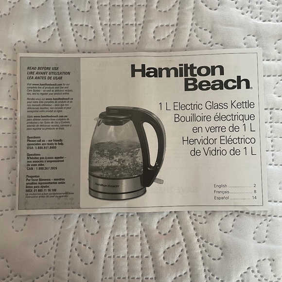 Hamilton Beach Glass Electric Tea Kettle - Picture 8 of 10
